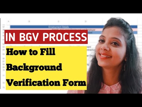 How to fill employee BGV Form|Background Verification Form kaise fill kare|What is BGV & BGC