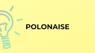 What is the meaning of the word POLONAISE?