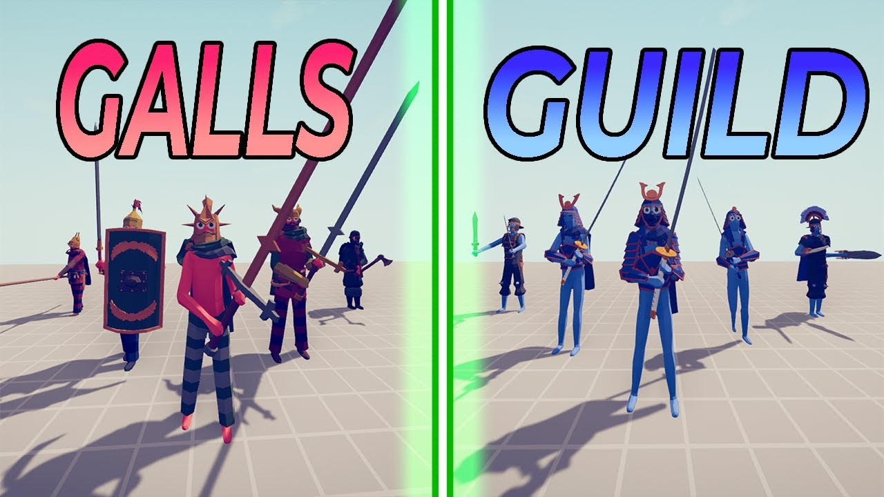 GALOV VILLAGE vs BATTLE GUILD - Totally Accurate Battle Simulator | TABS