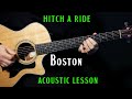 how to play "Hitch a Ride" on acoustic guitar by Boston | guitar lesson tutorial