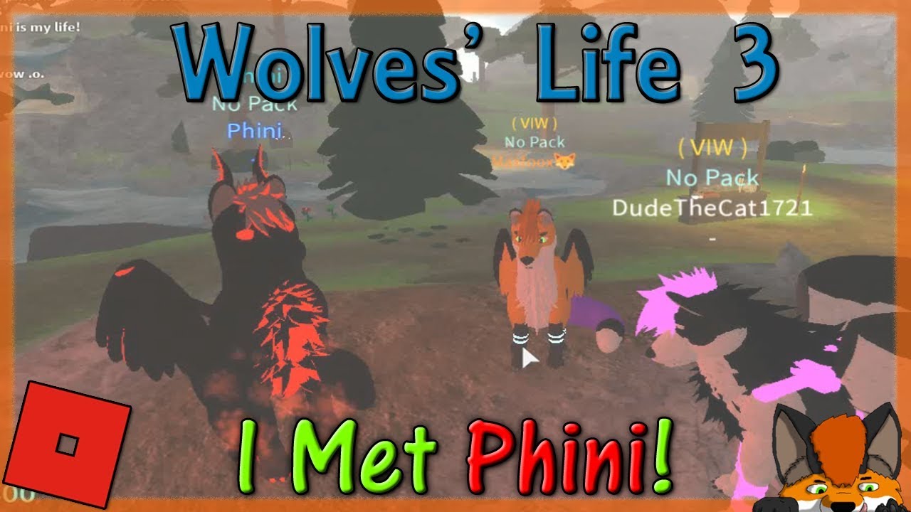 Roblox Wolves Life 3 I Met Phini Hd - roblox crossed paws wip i met shyfoox phini hd