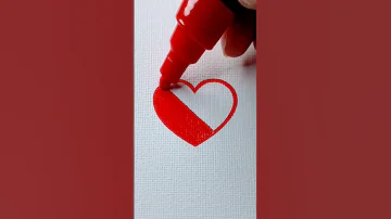 رسم قلب احمر Drwing Red Hart Art Viral Artist رسم رسم سهل Foryou قلب احمر Hart Red 