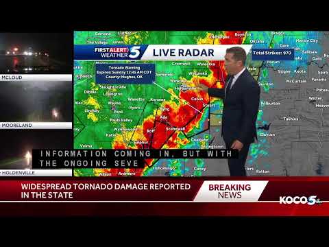 Severe Storms Move Across Oklahoma