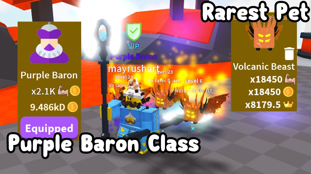 Got The Rarest Volcanic Beast Pets Bought Purple Baron Class Saber Simulator دیدئو Dideo - gravycatman saber simulator roblox all vids