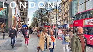 London City Walk, Walking the Heart of Central London, Soho and Oxford Street, London Spring Walk 4K