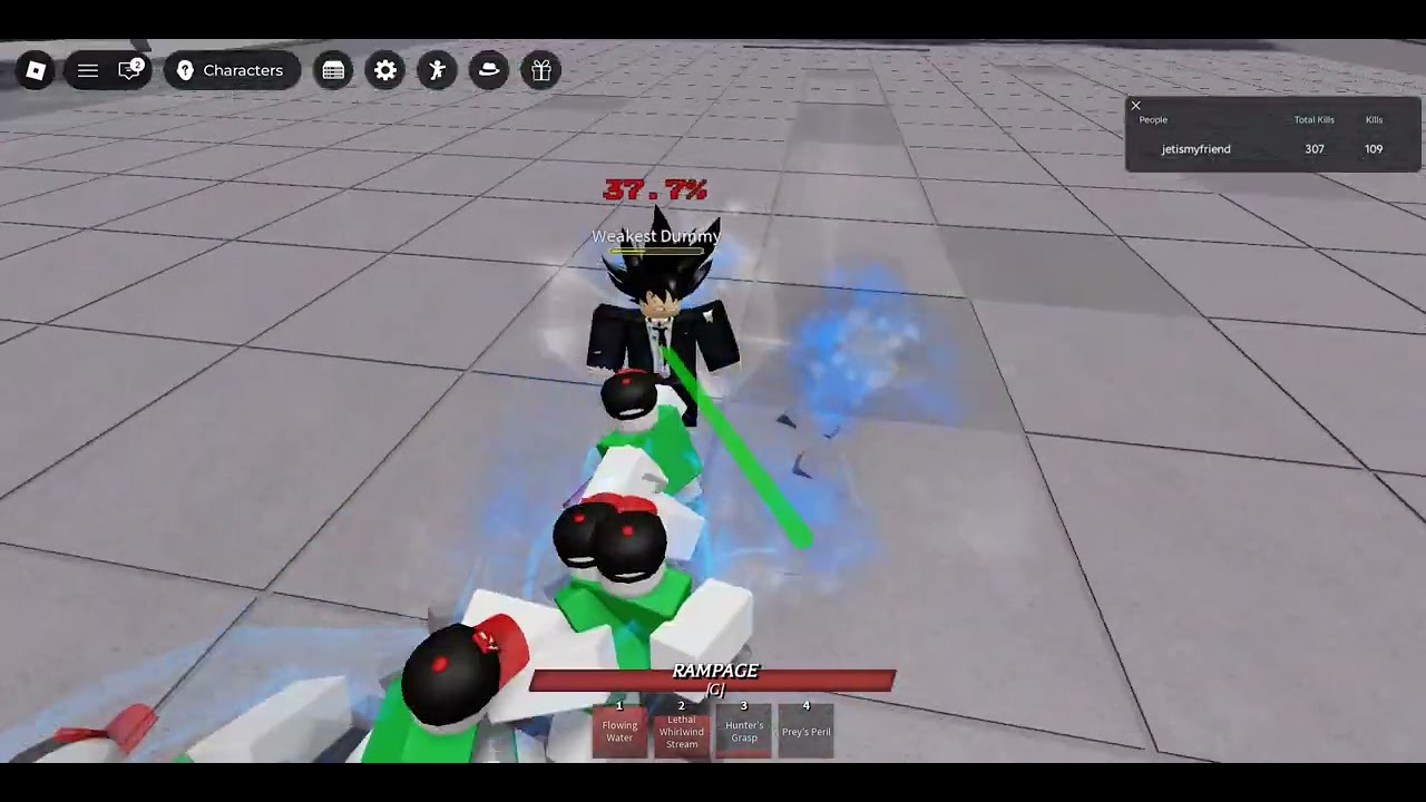 chilling and doing some combos