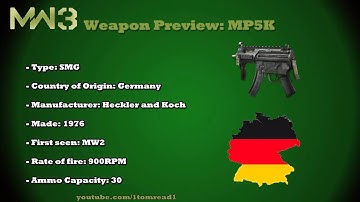 MW3 Guns - MP5k (MW3 Weapons previews) Part 18
