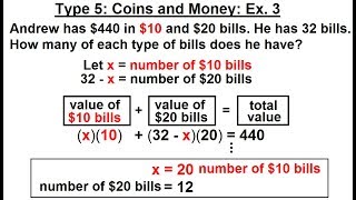 Algebra - Ch. 2: Word Problem (17 of 46) Type 5: Coins and Money: Ex. 3