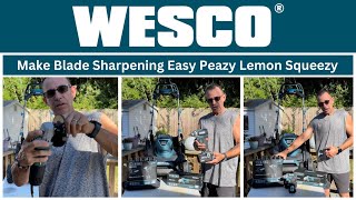 How To EASY Sharpen Blades - WESCO Cordless 1/2 Drive Impact Wrench &amp; 4 1/2 Inch 6 Amp Angle Grinder