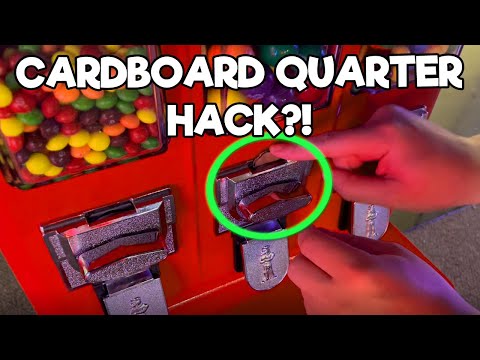 Does This CARDBOARD Quarter HACK Work In Vending Machines?! #Shorts