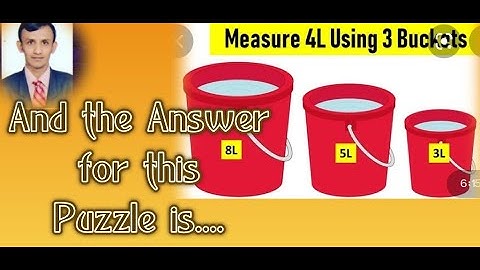 This is How we Can Measure 4L water Using 8L,5L and 3 L bucket #Amarnath Swami