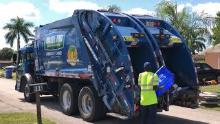 Waste Pro- Ex Republic Mack LR Split Mcneilus Rear Loader Garbage Truck