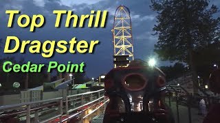 Top Thrill Dragster Roller Coaster at Night On Ride HD POV Cedar Point 2018