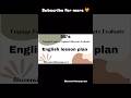English Lesson Plan #lessonplan #english #education #babed #trainee #creativity #art #viralshorts
