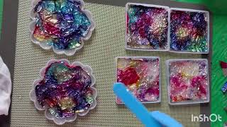 #35 Using tin foil and alcohol inks for coasters