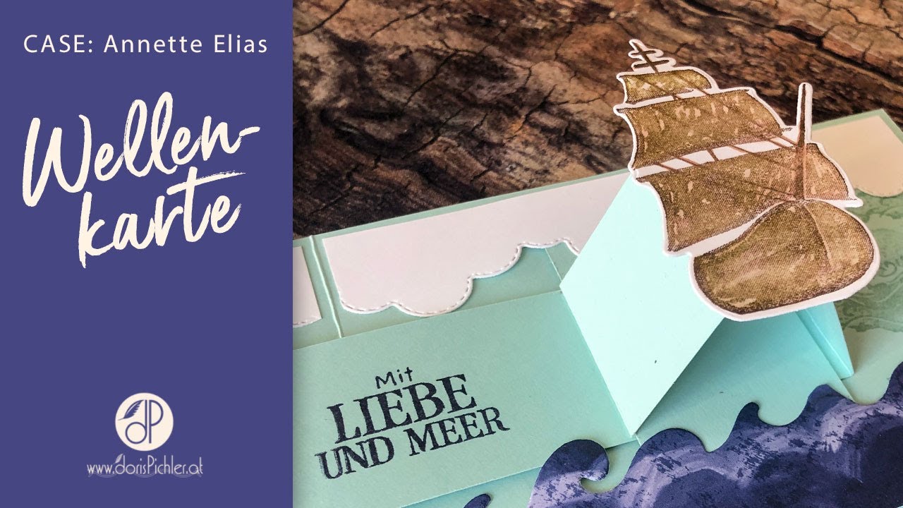 Faszinierende Wellenkarte mit Produkten von Stampin' Up!