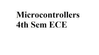 Part 1: Microcontrollers (Unit 2)