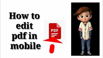 How to edit pdf file in Mobile in Kannada