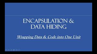Information Encapsulation in Java Explained | Data Hiding, Getters & Setters | Java Tutorial #12 News