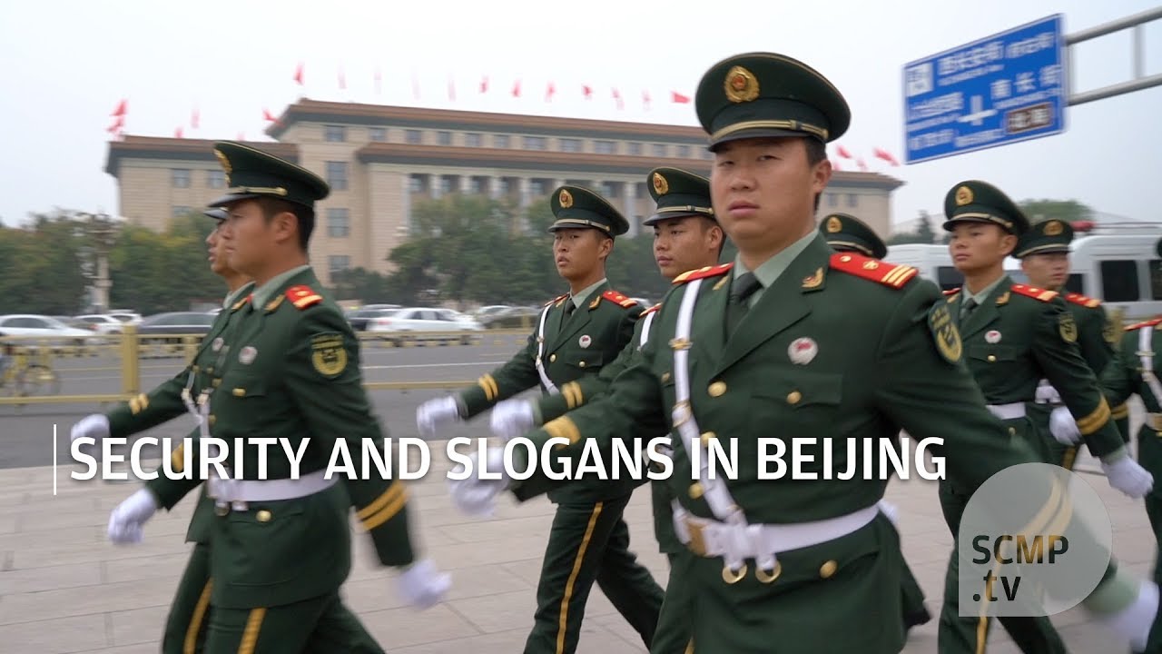 Security and Slogans in Beijing ahead 19th Party Congress