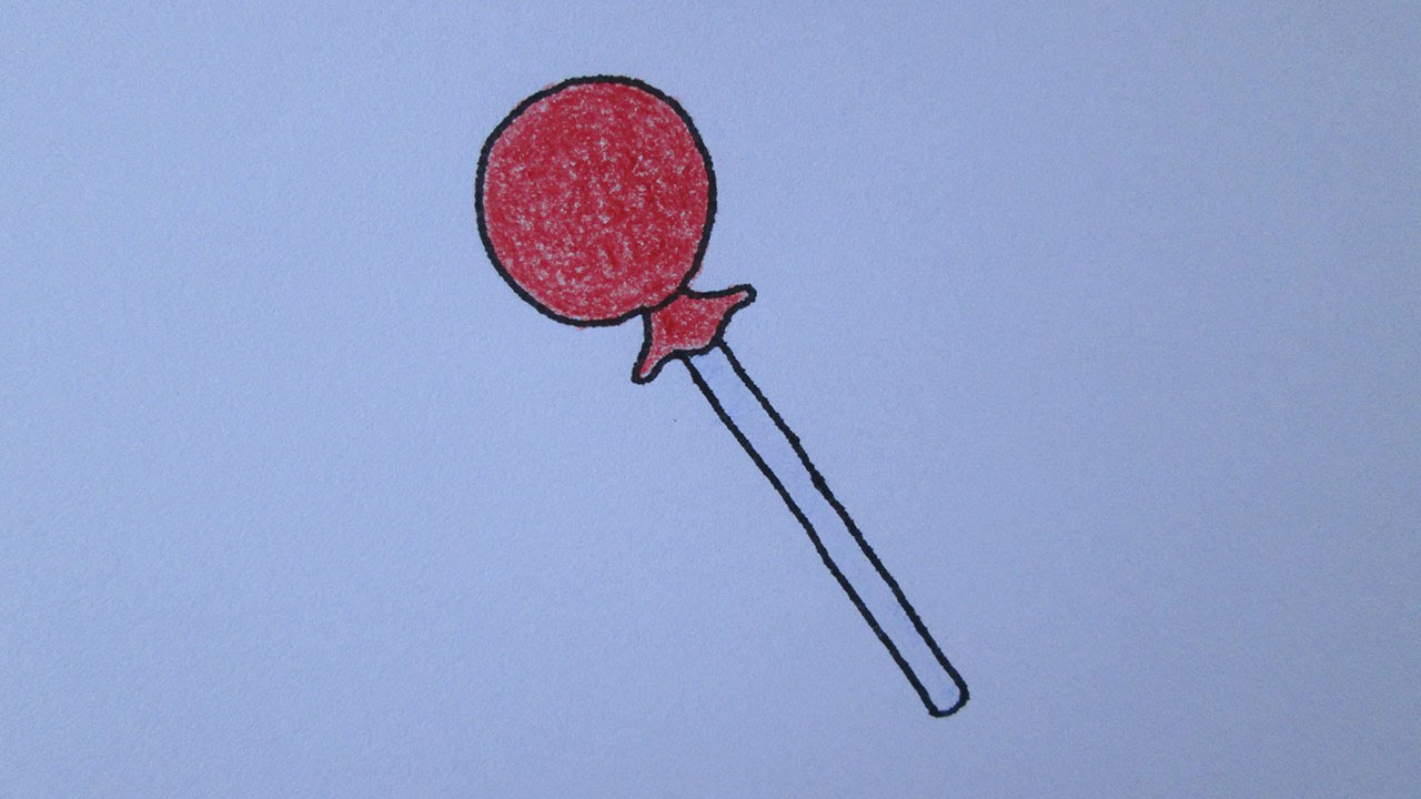 How to draw a lollipop - YouTube