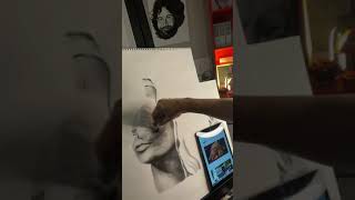 Drawing Britney Spears Charcoal Portrait Short