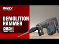 Martillo Demoledor 10.7KG 1500W SDS MAX - RONIX 2821 | RONIX TOOLS PERÚ