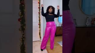How to Style Leather Pants | Leather Pants Outfit Idea #shorts #fashionshorts