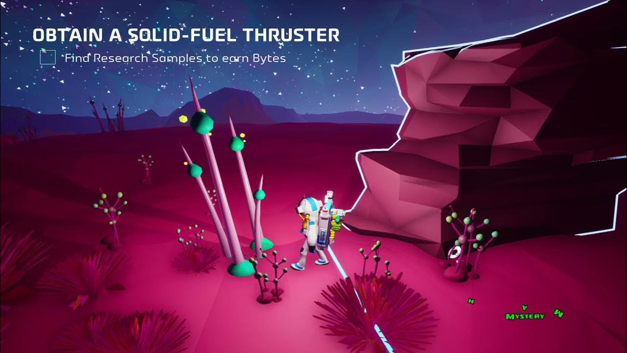 Astroneer Find Research samples to earn bytes Print a small printer