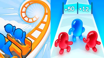 Runner Coaster vs Blob Clash 3D - All Levels Gameplay Android iOS Ep2 