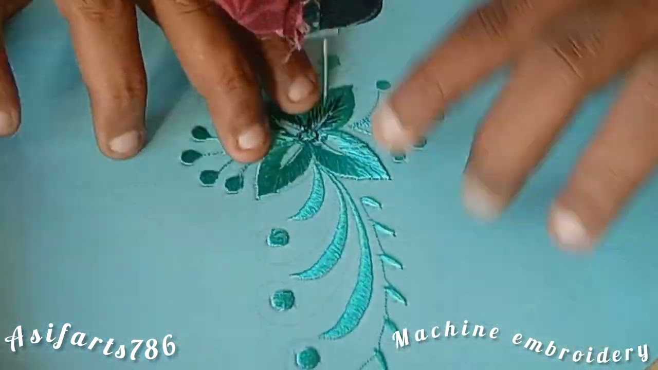 Amazing flower, machine embroidery, asifarts 786, machine, embroidery,,,,,