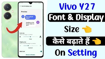 vivo y27 font size kaise badhaye | how to increase font size vivo y27 | technical vijay