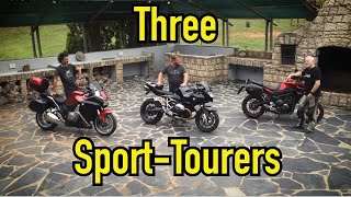 Three Sports Tourers - VFR1200 vs R1200S vs MT-09 Tracer