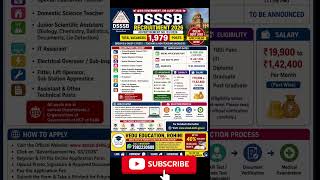 DSSSB Recruitment 2026 Notification Out: 1,979 Vacancies for TGT, IT Assistant & More | #dsssb