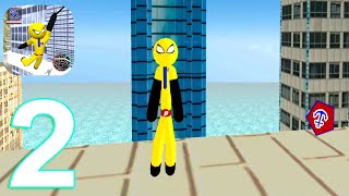 US Police Spider Stickman Rope Hero Gameplay Walkthrough Part 2 (IOS/Android) screenshot 3