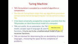 Turing Machine  Automata Theory Module 4 Part 2