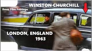 Winston Churchill - London, England 1963 - Great footage of London! Piccadilly Circus.