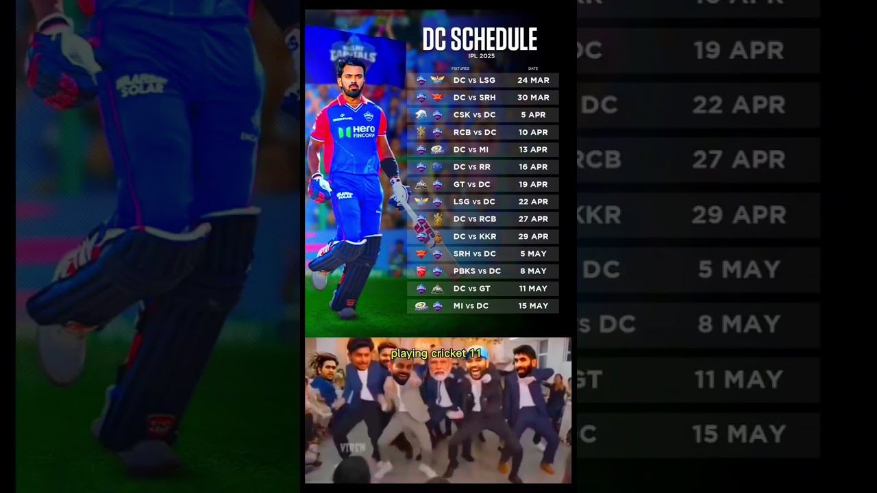 Delhi Capitals IPL 2025 full Schedule 