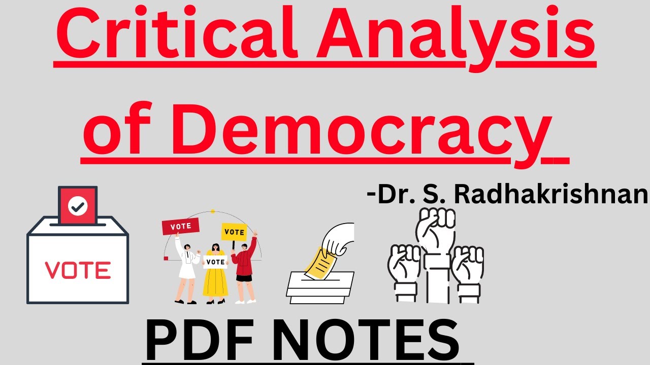 democracy essay by s radhakrishnan