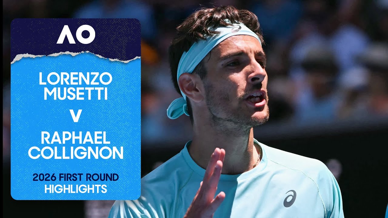 Lorenzo Musetti v Raphael Collignon Highlights | Australian Open 2026 First Round