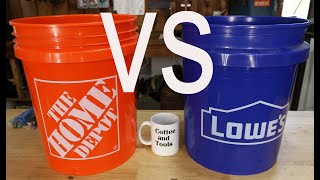 Difference between Home Depot and Lowes buckets ? Coffee and Tools episode 188