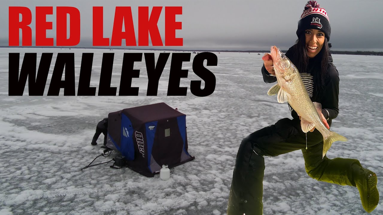 Red Lake Ice Fishing: Walleye Fishing 