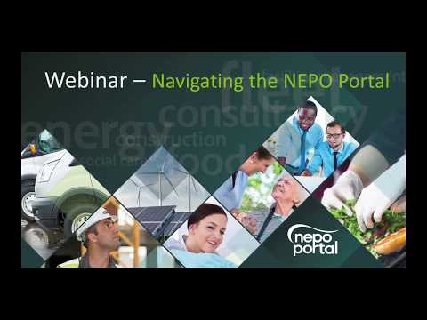 Webinar: Navigating the NEPO Portal (19 June 2019)