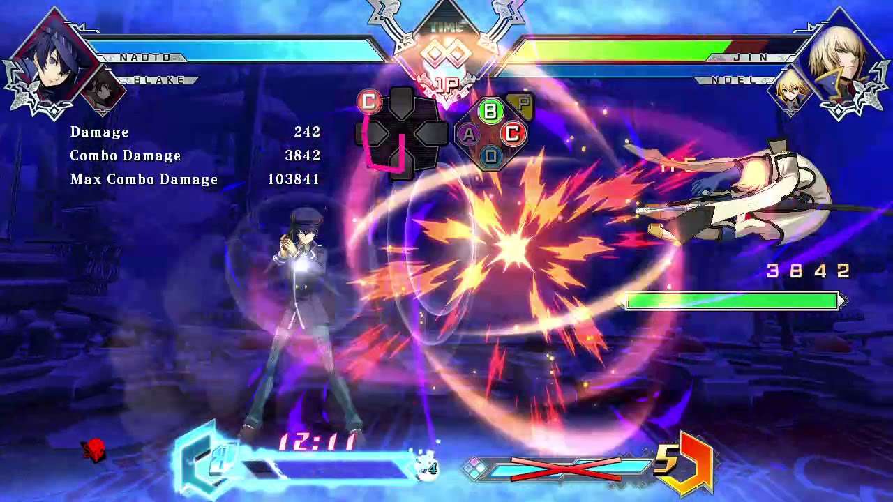 BlazBlue Cross Tag Battle Naoto Resonance Blaze Combo 2 YouTube
