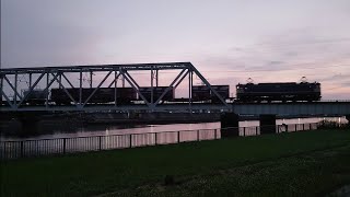 JR貨物 EF65形牽引 1090レ 新金線 中川放水路橋梁にて
