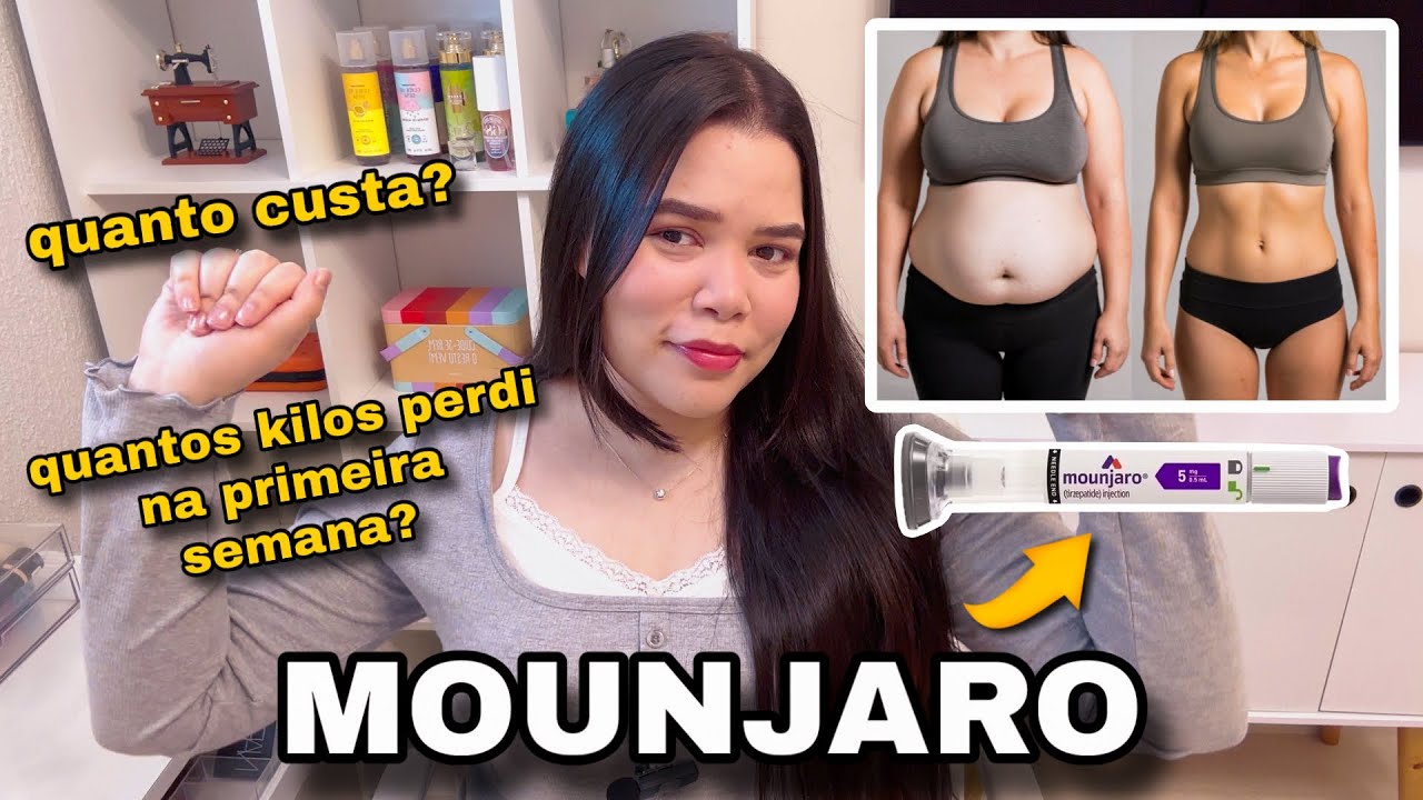 1 SEMANA USANDO MOUNJARO - PERDI QUANTOS QUILOS? 