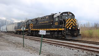 Ex-NYC Alco C430 Takes the Lead! Chasing The Livonia Avon & Lakeville Railroad Road Train 4/18/24