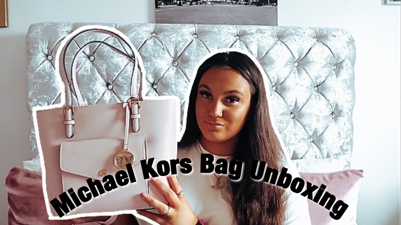 Michael Kors Jet Set Medium Saffiano Leather Pocket Tote Bag Unboxing, Handbag