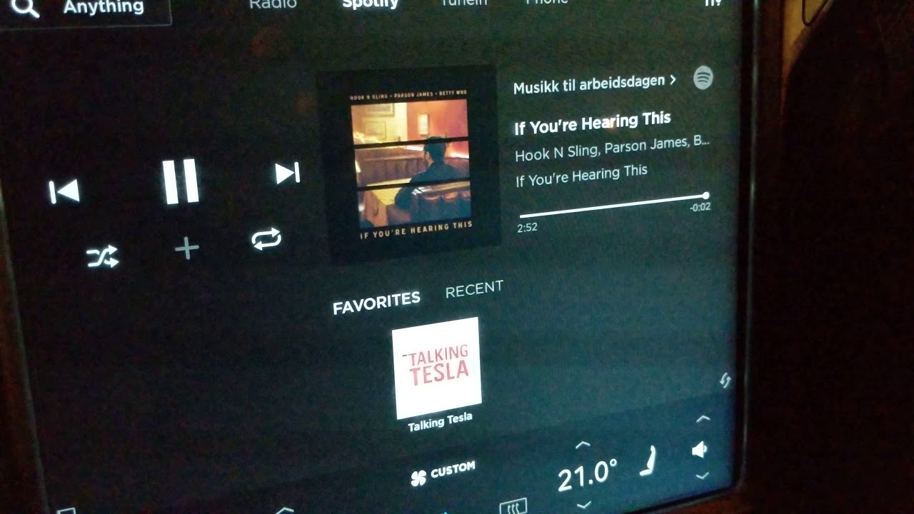 Spotify bug, exits playlist and replays song forever - Tesla Model S