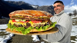 Soulful Cooking Of A Giant Cheeseburger Away From The Hustle And Bustle Of The City! by Faraway Village  706,057 views 2 months ago 37 minutes